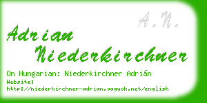 adrian niederkirchner business card