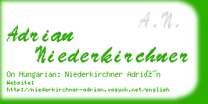 adrian niederkirchner business card